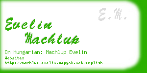 evelin machlup business card